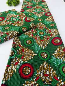 Tela africana estampada en cera y tela de algodón Ankara con diseños vibrantes para ropa tradicional de Kumasi - Product Image 4