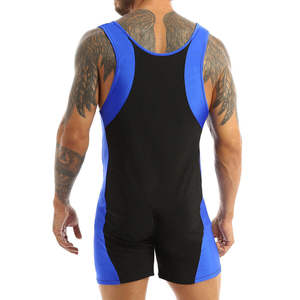 Traje de Lucha Libre de Una Pieza para Hombre, Elástico, de Spandex y Poliéster, Ropa Deportiva de Artes Marciales, Personalizado con Impresión, para Competencia de Lucha Libre - Product Image 2
