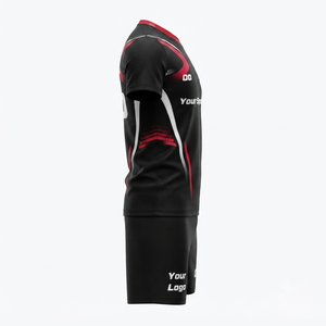 Nouvel ensemble maillot de football pour homme 2026 – Col en V, manches courtes, polyester, sublimation, personnalisable avec nom d'équipe – Idéal pour clubs et matchs - Product Image 3