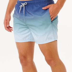 Shorts de bain en toile personnalisés pour hommes, imprimés par transfert thermique, avec cordon de serrage, coupe décontractée, séchage rapide, pour l'été et la plage, vente en gros - Product Image 2
