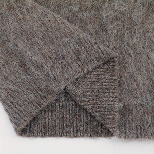 Pull en mohair pour homme, couleur unie, col rond, épais, chaud pour l'hiver, décontracté, manches longues - Product Image 6