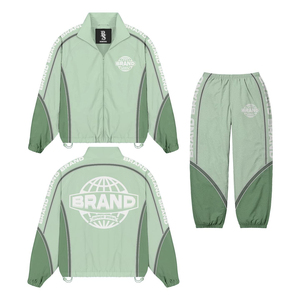 Wholesale Custom Logo <b>Y2K</b> Oversized <b>Tracksuit</b> Set Men Women Streetwear Windbreaker Jacket and Pants Casual Sportswear - Product Image 2