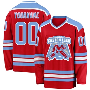 Vente en gros du maillot de hockey personnalisé OMMIZ INDUSTRY bleu marine-argenté, best-seller - Product Image 5