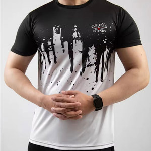 T-shirts de sublimation pour hommes, dernier design, faible MOQ, vêtements d'été, impression de logo personnalisé - Product Image 4