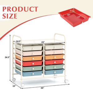 Carrello Portaoggetti con 12 Cassetti per Casa e Ufficio, Soluzione di Organizzazione Premium - Product Image 6