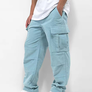 Pantalones Cargo Morados Sólidos de Cintura Media con Cordón Ajustable, Puños Elásticos, Largura al Tobillo, Estilo Casual de Punto, Poliéster Transpirable, Estilo Otoñal - Product Image 6