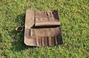 Sac de transport pour couteaux de chef en cuir pleine fleur de luxe, anti-odeur, protection, organiseur de rangement professionnel pour couteaux de chef LSKR-0076 - Product Image 4