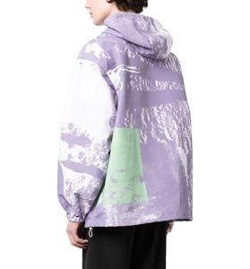 Chaqueta cortavientos con estampado de sublimación de alta calidad para correr, Diseña tus propias chaquetas cortavientos para hombre con cremallera de sublimación personalizada - Product Image 2