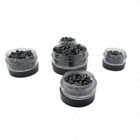 Schwarze Silikonbeschichtete 5mm Micro Link Perlen Haarverlängerungsringe 200 Stück Großhandel OEM-Lieferung