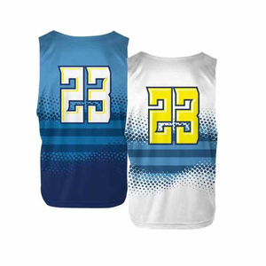 Camisetas Deportivas Reversibles Unisex Personalizadas de Malla de Poliéster, Camisetas de Entrenamiento, Jersey Deportivo de Lacrosse, Impresión Digital Sublimada Reversible - Product Image 4