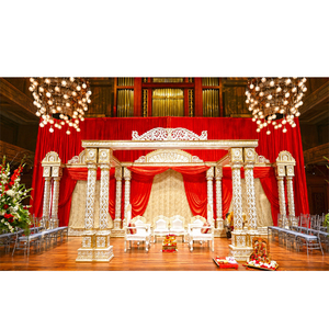 Mandap double piliers pour mariage sud-indien, fabricants de mandaps de mariage indiens, vente de mandaps de mariage hindoues à Melbourne - Product Image 1