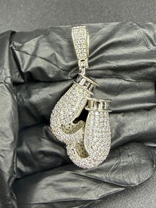 Pendentif personnalisé en argent 925, or et diamants, style hip-hop, diamants ronds taille brillant cultivés en laboratoire, bijoux à porter au quotidien - Product Image 2