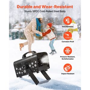 Macchina della Neve Portatile da 800W con Telecomando Wireless e Serbatoio da 1L, Ideale per Feste all'Aperto - Product Image 4