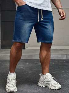 Wholesale New High Quality Eco-Friendly Summer Denim Shorts <b>Men</b> Plus Size Embroidered 100% Cotton High <b>Stretch</b> Sports Casual Hip - Product Image 2