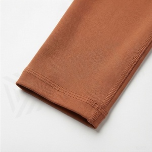 Ensemble de yoga 2 pièces pour femme : haut court à manches longues et leggings taille haute longueur cheville, couleur unie, sans couture, tenue de sport - Product Image 6