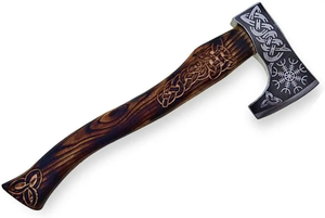 Hache de qualité industrielle supérieure en acier à haute teneur en carbone, manche en bois fait main, outil de coupe de bois forestier LEGACY BLADES - Product Image 4