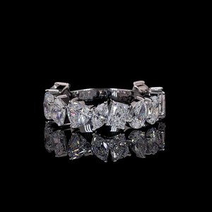 Multiple Shape Diamond & White Gold <b>Ring</b> Elegant Mixed Cut Cluster Design Luxury Bridal Statement <b>Ring</b> Gift For Her <b>Fine</b> Jewelry - Product Image 1