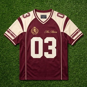 Jersey de Fútbol Americano Color Borgoña Crema para Hombre, Personalizado 03, Ropa Deportiva, Uniforme de Equipo, Ropa de Alto Rendimiento, Venta al Por Mayor - Product Image 6