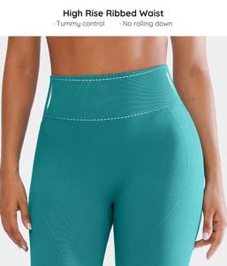 Leggings de yoga para mujer al por mayor, cintura elástica multideporte, longitud completa, diseño a cuadros sencillo, elásticos en cuatro direcciones, control de abdomen y realce de glúteos. - Product Image 3