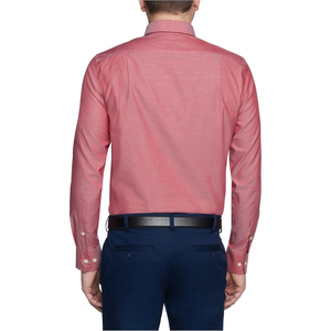 Fine Textured <b>Red</b> <b>Men's</b> Business Dress <b>Shirt</b> Long Sleeve Soft Cotton Modern Fit Durable Wholesale Dress <b>Shirts</b> - Product Image 2