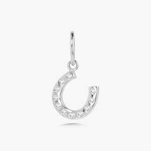 จี้รูปเกือกม้าเพชรแล็บโกรว์ทองคำแท้ 14k 18k ขายส่ง ของขวัญสำหรับผู้หญิง เสริมโชคลาภ ป้องกันภัย - Product Image 1