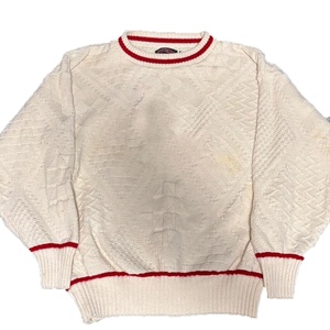 Sorority Women's Cream Crew Neck Knitted Sweater Women's Long Sleeve Solid Color Winter Pullover Regular Fit 100% Acrylic - Product Image 1