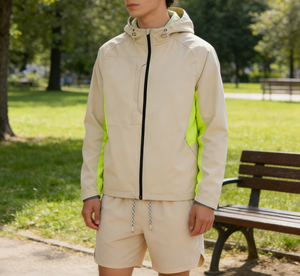 <b>Run</b> <b>Jacket</b> Windbreaker Tracksuit Anorak Color Block Hooded Shorts Set Suit Custom Oversized Sport Outdoor Hiking Streetwear Oem - Product Image 3