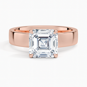 Anillo de Diamante Moissanita con Base de Plata de Primera Calidad, Diseño de Cuatro Puntas Asscher Pulido, Regalo Especial para el Día de San Valentín para Mujer - Product Image 1