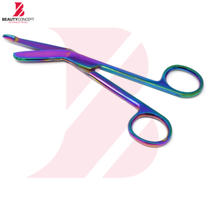 Tijeras para Vendajes Lister de 5.5 Pulgadas, Manuales, Multicolor Arcoíris de Titanio, Acero Inoxidable, Tijeras Médicas para Traumatismos, para Clínica - Product Image 6