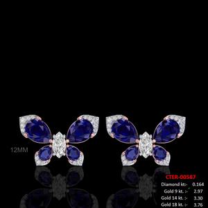 Elegantes pendientes de diamantes cultivados en laboratorio de 18 quilates, color EF, corte brillante redondo, 0.16 ct, claridad VVS VS, joyería fina, pendientes de lujo. - Product Image 3