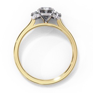 แหวนเพชรทรงเอเมอรัลด์ 1 กะรัต เพชรเลี้ยงในห้องปฏิบัติการ ทองคำแท้ 14K แหวนแบบคลาสสิกประดับเพชรรอบวง สำหรับหมั้น แต่งงาน ครบรอบ พร้อมวงแหวนซ่อนแบบฮาโล - Product Image 5