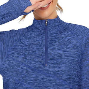 Camiseta sin mangas para mujer, tipo polo, con cremallera corta, gris melange, para golf, chaleco deportivo personalizado, ropa deportiva, blusa. - Product Image 6