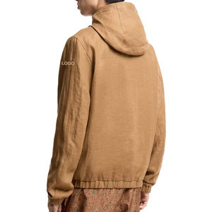 Veste coupe-vent réversible de luxe tendance pour homme, en mélange de lin léger, technique, coupe-vent, décontractée, pour l'extérieur - Product Image 2