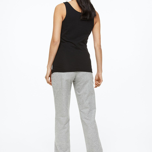 Sweat-shirts à capuche noirs unis avec pantalon, ensembles de jogging sur mesure en 2 pièces - Product Image 4