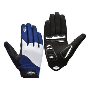 Gants de cyclisme en cuir noir respirants antidérapants à doigts complets avec paume en gel pour route et VTT - Product Image 6