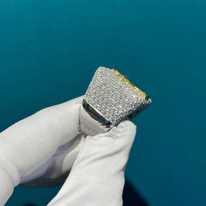 Anillo de Compromiso Personalizado de Plata de Ley 925 con Diseño de Palmera Hielada, Estilo Hip Hop, para Hombre, de Rapper Men Champion, Diseño Moderno y Personalizable, para Cumpleaños - Product Image 5