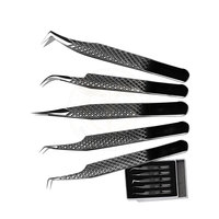 Pinset Kecantikan Profesional Terlaris untuk Aplikasi Bulu Mata Alat Penata Bulu Mata Bahan Stainless Steel Presisi dan Tahan Lama