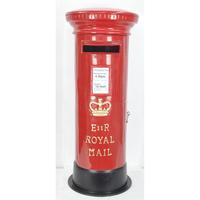 Boîte aux lettres décorative cylindrique haute à poser au sol, style Londres, pour la réception du courrier, designs personnalisables et durables