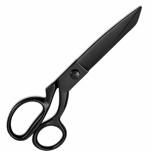 Ciseaux multi-usages noirs en acier inoxydable à bord lisse, outil de coupe de qualité DIY avec manche en plastique - Product Image 6