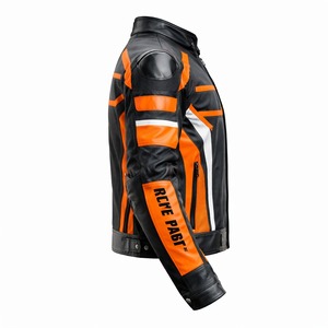 Chaqueta de Motociclista de Cuero Personalizada 2026, Proveedor de Ropa para Equipos de Carreras de Marca Privada, Chaqueta de Motociclista Resistente al Viento para Turismo - Product Image 4