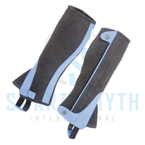 Premium Equestrian <b>Half</b> <b>Chaps</b> for Horse Riding Training with Front Zipper Elastic Panels and Secure Adjustable Fit - Product Image 5