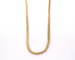 Cadena de Serpiente de Latón Chapada en Oro de 18K al por Mayor para la Fabricación de Collares con Colgantes - Product Image 3