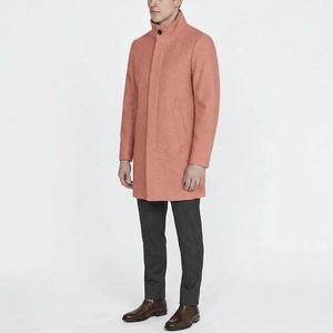 Veste longue d'hiver pour homme, col montant, style minimaliste, décontractée, manches longues, fermeture boutonnée, poches latérales - Product Image 6