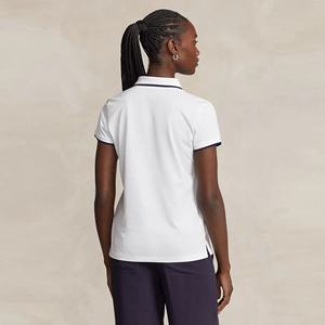 Polos deportivos atléticos ligeros para mujer, camisetas de golf de algodón de manga corta al por mayor, patrón de estampado de logotipo bordado - Product Image 2