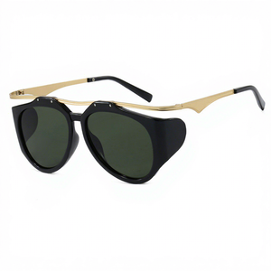 Personality High-End UV400 Full Rim <b>Square</b> <b>Sunglasses</b> 2024 New European American Street Style Internet Celebrity Same Style - Product Image 1