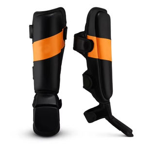 Protections de tibia pour le football, pour adultes, protection professionnelle, toucher doux, résistance aux chocs internes, design respirant, fermeture à scratch - Product Image 3