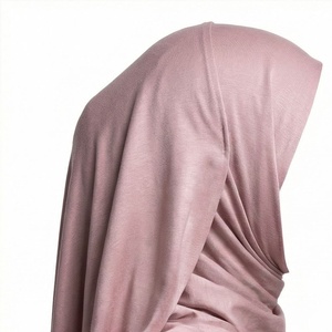 Hiyab de poliéster de color sólido para mujer, tela de chifón, agradable al tacto, para uso diario, pañuelo étnico de Oriente Medio. - Product Image 1