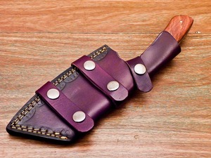 Couteau à découper artisanal en acier inoxydable avec manche en bois et étui en cuir, couteau de boucher personnalisé pour hacher la viande, couteau de chef de cuisine OEM ODM - Product Image 6