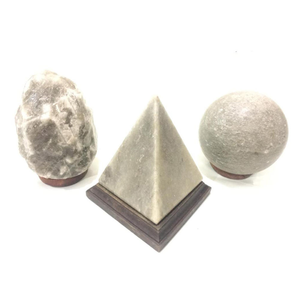 Lámpara de Sal del Himalaya en Forma de Pirámide, Sal de Roca Ahumada de 1-2 kg para Escritorio de Oficina, Equilibrio Energético y Concentración, Certificación HACCP - Product Image 3