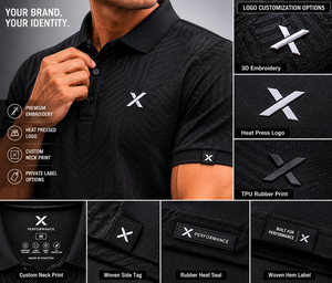 Polo Homme X Sports City Athleisure Streetwear Manches Courtes en Tissu Éponge Couleurs Unies Respirant 100% Coton Logo Personnalisé Extérieur - Product Image 6